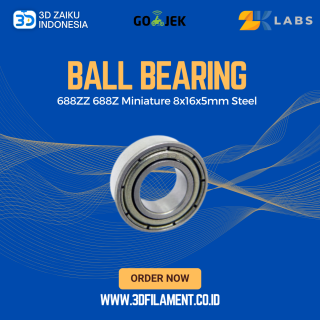 ZKLabs Ball Bearing 688ZZ 688Z Miniature 8x16x5mm Steel